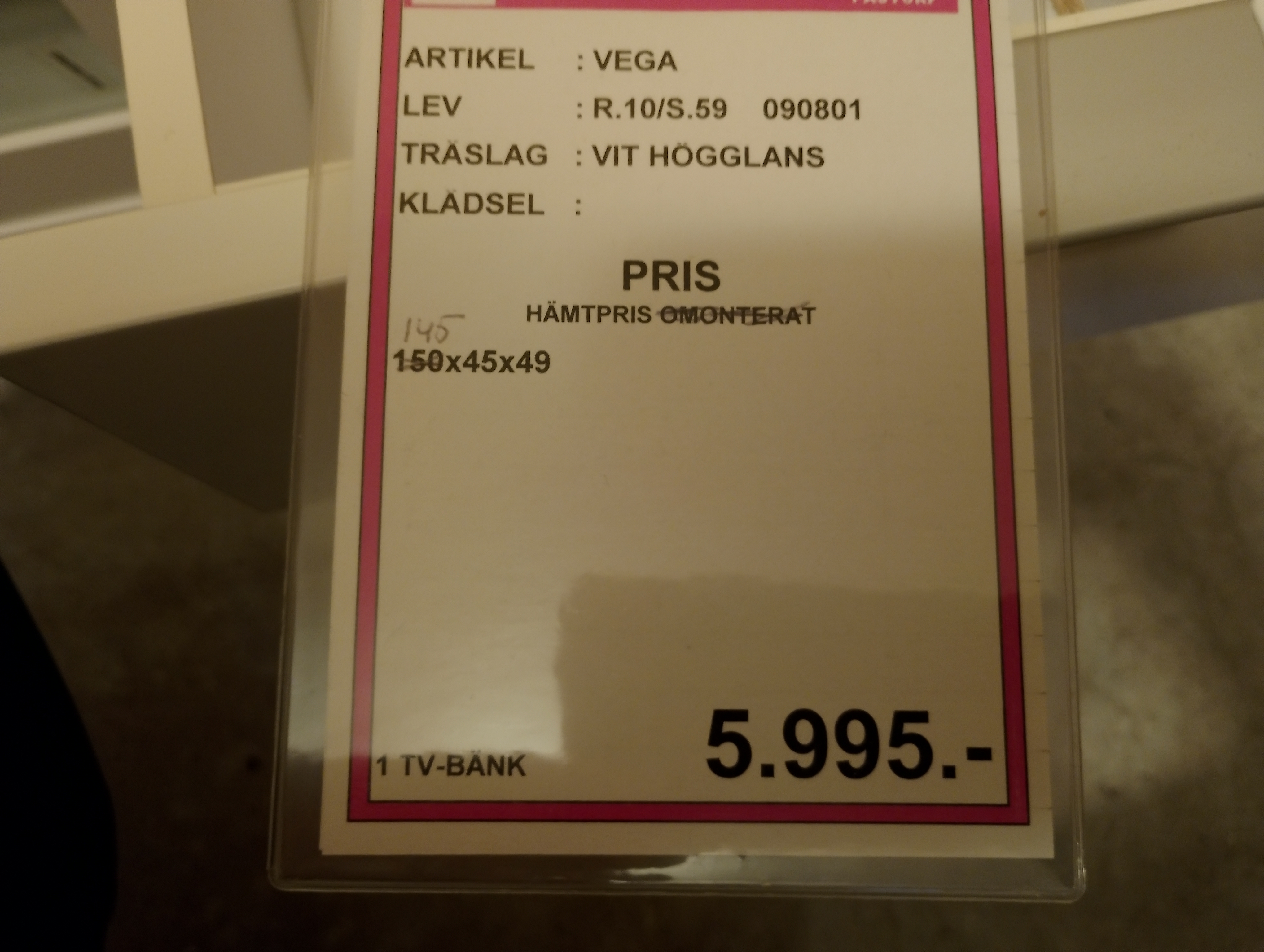 Tvbänk_pris